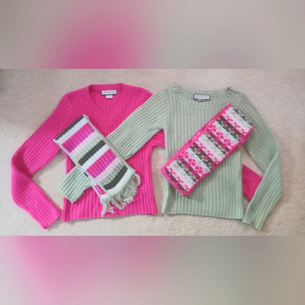 Two Interactive Sweaters By The Great American Sweater Co. - Sizes: Junior M & L